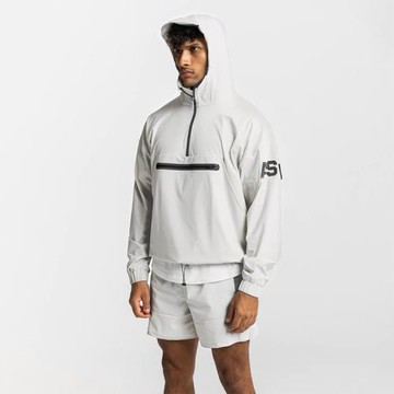 MAKN春秋季薄款套頭衛衣男潮寬松大碼運動外套防水健身跑步連帽衫