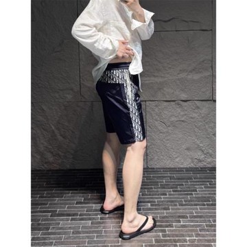 歐洲站潮牌拼接五分褲男士夏季高級感時尚輕奢沙灘褲痞帥速干短褲