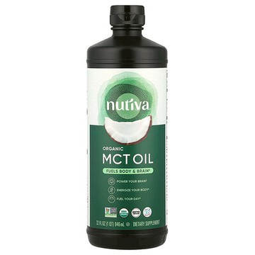 Nutiva, 全有機椰子 MCT 油，無味，32 液量盎司（946 毫升）