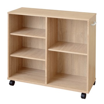 《HOPMA》美背開放式深型加大收納推車 台灣製造 寬75cm 移動餐車 廚房置物架 縫隙邊櫃-淺橡(漂流)木