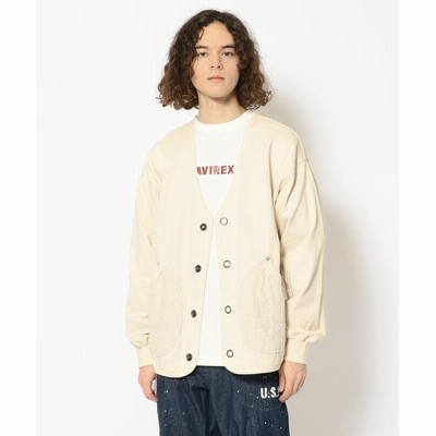 Avirex デニム ポケット スウェット カーディガン Denim Pocket Cardigan タイプブルー メンズ ナチュラル4 通販 Lineポイント最大get Lineショッピング