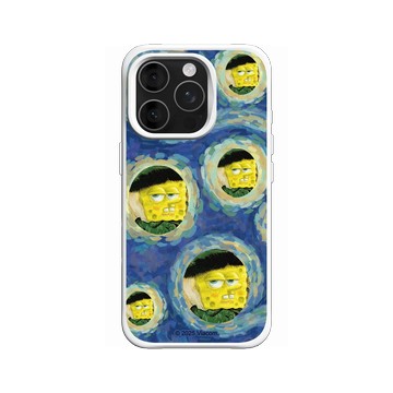 iPhone 16 Pro SolidX 白 - 海綿寶寶 SpongeBob - 名畫系列-厭世感