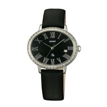 Orient 東方錶 ELEGANT系列 (FUNEK006B)橢圓形石英腕錶 皮帶款 黑色 36mmX30mm｜樂天領券現折★全館特惠中★指定刷卡回饋10%