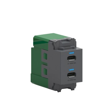 【易智快充】50W USB快充模組 for Panasonic® 國際牌各系列-碳灰色