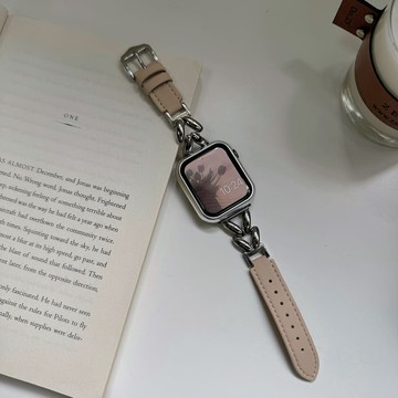 麻花V字拼接皮革 Apple Watch 真皮錶帶