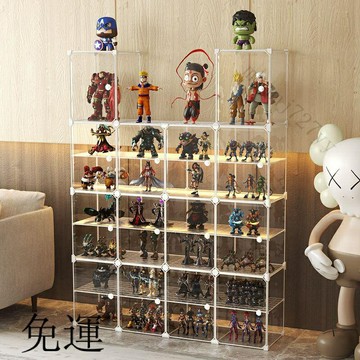 工廠現貨 免運 含發票 手辦展示架 放樂高收納櫃 玩具模型防塵陳列墻塑料透明積木置物架子