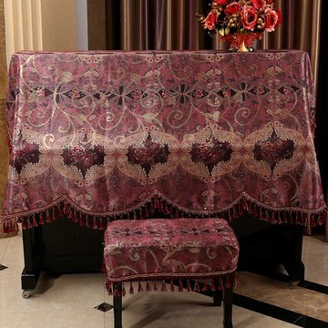 燁新園鋼琴罩全罩現代簡約鋼琴套蓋布半罩蕾絲防塵罩歐式布藝蓋巾鋼琴罩 『XY1392』