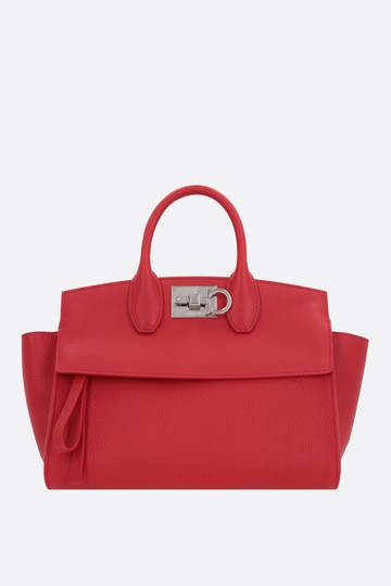 FERRAGAMO Studio Soft medium grainy leather handbag Woman