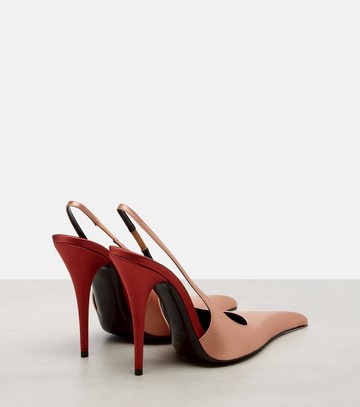 Saint Laurent Deroche 110 crêpe satin slingback pumps