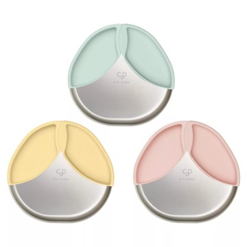 CYD terra 3 LITTLE BUDDY 三隻小嘟成長餐盤(多款可選)不鏽鋼餐盤 學習餐盤