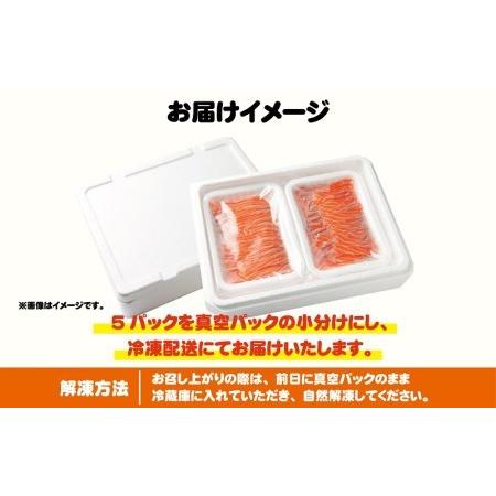 ふるさと納税 アトランティックサーモン 1kg（200g×5）スライス 小分け 便利 サイズ不揃い 訳あり 期間限定 大阪府泉佐野市