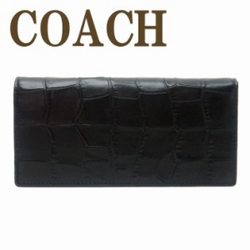 コーチ COACH 財布 メンズ 長財布 二つ折り 本革 レザー 長財布