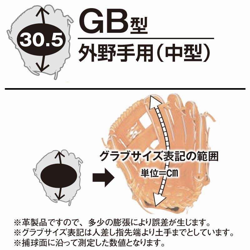 左利き/左投げ用 ジームス 野球 軟式グラブ グローブ 外野手用 中学生