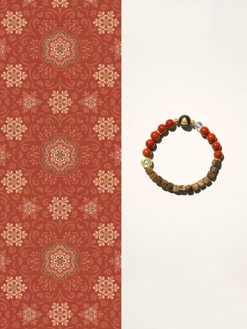 原創手工奇楠沉香南紅手串S925銀鍍金多寶能量手鏈好運生日禮物