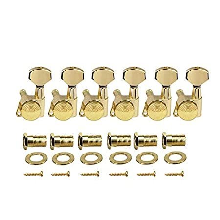 Guitar Parts 6pcs Set 6L Locking Tuners Guitar Machine Tuning Keys Gear Rat