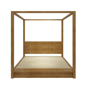 免運 公司貨 新中式實木床 現代簡約四柱架子床東南亞風格家具民宿榻榻米雙人床 可開發票 全館六折 工廠現貨直銷 新品特價 c2183