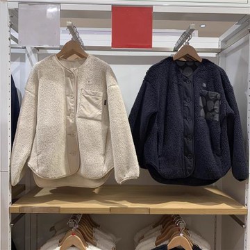 試衣間出品2024冬新款搖粒絨開衫圓領抓絨寬松保暖外套女K474871