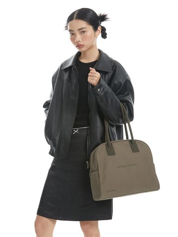 沙丘棕 less sleep 保齡球包 環保帆布 大容量手提包 手提購物袋