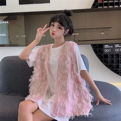 2色ピック ホワイト レディース ゆったり ベスト 春夏アウタートップス ベスト お出かけ着 シンプル 大きいサイズ カジュアル コート カーディガン 通販 Lineポイント最大get Lineショッピング
