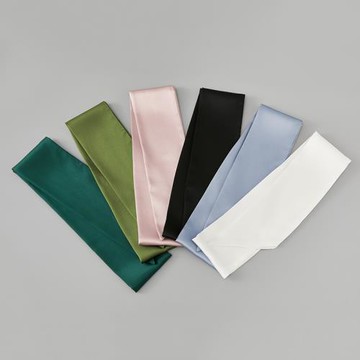 Cnsilk 100%桑蠶絲真絲歐美街頭簡約百搭領巾細窄飄帶綁包小絲巾