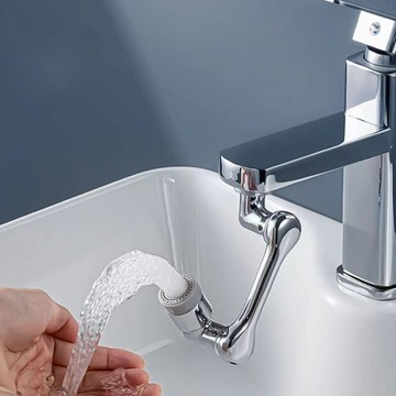 防濺水 萬向機械臂水龍頭 1080度 可調無死角 雙模式 花灑/起泡