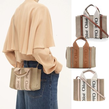 Chloe Woody tote bag帆布迷你兩用包(任選)