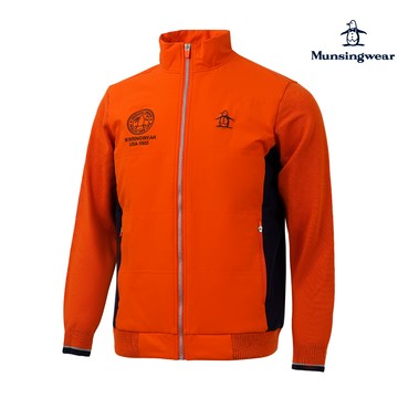 【Munsingwear 企鵝】男款橘色輕量鋪棉外套MGSL6602