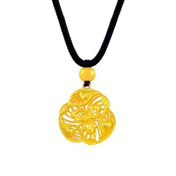 【Just Gold 鎮金店】雋藏 錦上花開 黃金吊墜 (附繩)