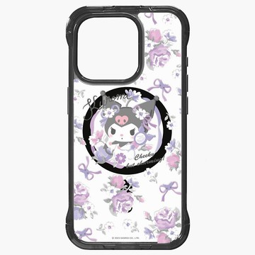 酷洛米 小碎花懶人支架款【磁吸透黑】iPhone 16 15 Pro Max
