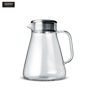 【仙德曼 SADOMAIN】天幕耐熱玻璃直火花茶壺1200ml(附贈10mm矽膠材質耐熱壺墊)
