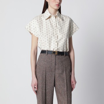 Short-sleeved floral shirt