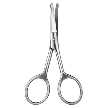 eliSix 圓頭安全鼻毛剪 鼻毛護理尺寸  銀色  1支