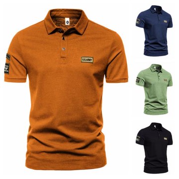 歐美男士戶外軍旅風美國空軍短袖翻領T恤衫Polo shirt for men