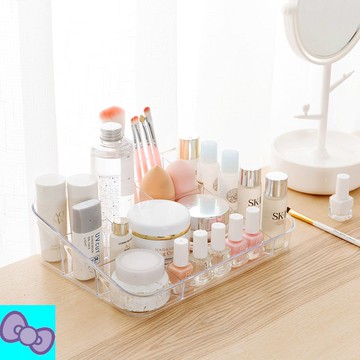 透明化妝品收納盒 化妝台保養品收納 桌上收納盒 多格分格收納盒 梳妝台儲物盒 壓克力置物盒 化妝盒 口紅架 口紅彩妝收納