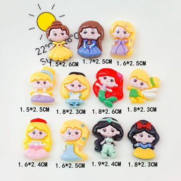 💝高品質 DIY樹脂配件💝 公主系列 奶油膠 手機殼奶油膠配件 髮飾裝飾 咕卡套裝 奶油膠材料 手工製作估卡盤 飾品材料