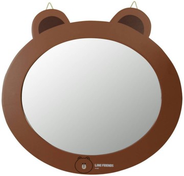 【震撼精品百貨】LINE FRIENDS_兔兔、熊大~造型掛鏡-熊大*52458