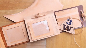 【3W短夾材料包系列—3咭位2相片短夾】好好縫 皮革材料包 免費刻字 手工包 情侶銀包 皮夾 短銀包 短財 簡約實用 意大利皮 植鞣革 皮革DIY 伴侶 真皮