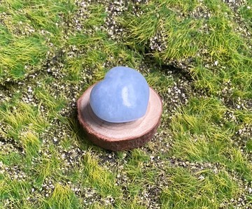 可愛天青石胖胖愛心  藍水晶 療癒 辦公室 風水擺件 快速出貨