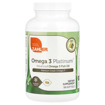 Zahler, 白金版™ Omega-3，高級 Omega-3 魚油，180 粒軟膠囊（每粒軟膠囊 1000 毫克）
