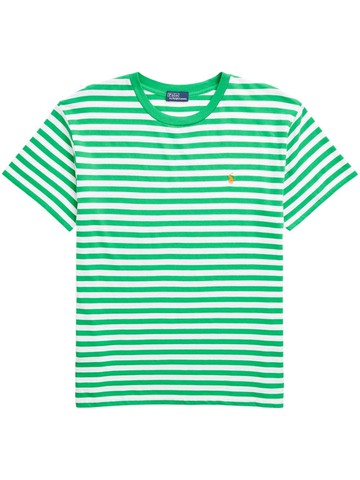 Polo Ralph Lauren - Polo Pony striped cotton T-shirt - women - Cotton - L - Green