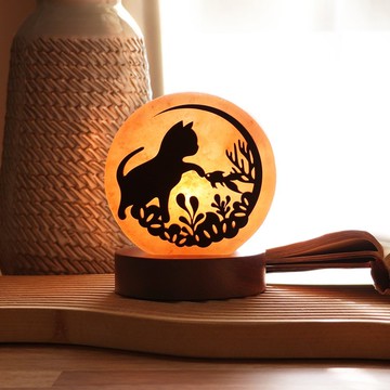 潛夢之旅 I 小剪影 I 玫瑰款 l 鹽燈 l 貓系列 l 擺飾 夜燈