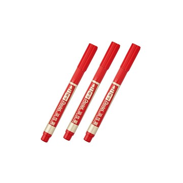 Pentel 細字油性筆3入-紅色