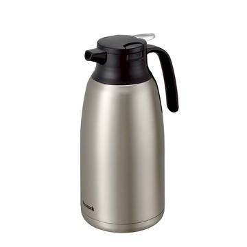 【孔雀Peacock】2.0L 真空斷熱 不鏽鋼保溫壺 (一鍵按壓)-原鋼色