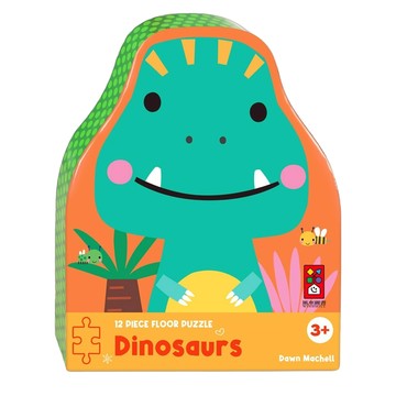 風車圖書 造型大片拼圖屋 恐龍 Set 12片  適合3歲以上兒童  1盒