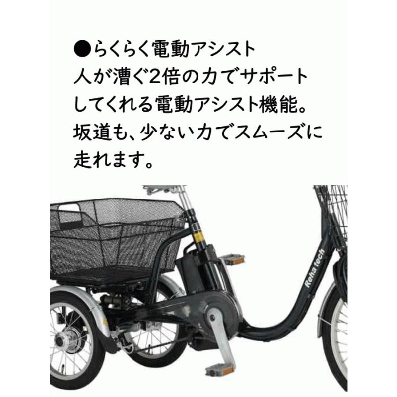 電動三輪自転車 三輪自転車 高齢者 電動三輪車 ランドパル 電動アシスト三輪自転車 大人用 自転車 三輪車 電動 シニア ASU-3WSR  フランスベッド サンリン自転車 | LINEブランドカタログ