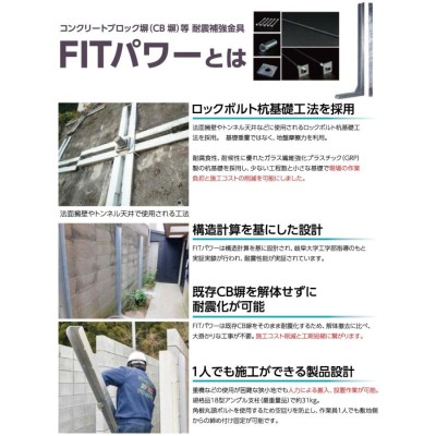 耐震 補強金具 オンリーワンクラブ FITパワー 標準16型 CB厚100用