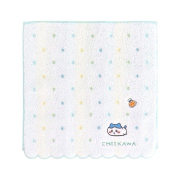 日本 Chiikawa 吉伊卡哇 純棉方巾/洗臉巾-點點小八 約25x25cm (JN2108)