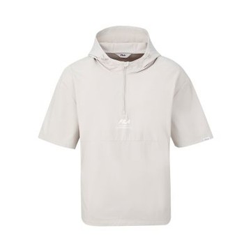 FILA 中性短袖連帽T恤-沙棕 1TEA-1105-BG