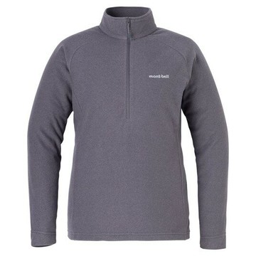 ├登山樂┤日本 Mont-Bell CHAMEECE PULLOVER女款半門襟 深灰 # 1114884DGY