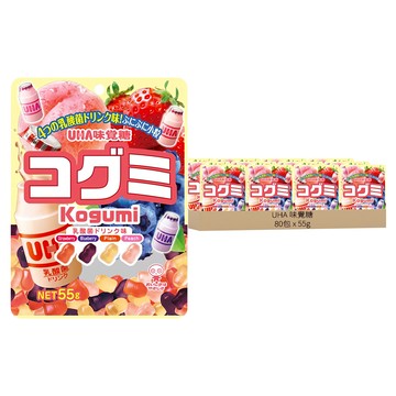 UHA 味覺糖 酷Q彌軟糖 乳酸飲料味  55g  80包